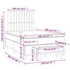 vidaXL Боксспринг легло с матрак, тъмнозелено, 120x200 см, кадифе