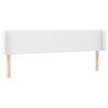 vidaXL Горна табла за легло, Бяла, 163x16x78/88 см, изкуствена кожа