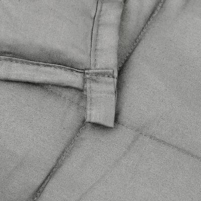 vidaXL Утежнено одеяло сиво 120x180 см 9 кг плат