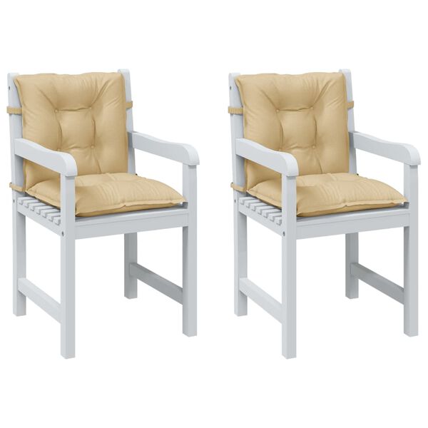 vidaXL Възглавници за столове 2 бр меланж бежови 100x50x7 см плат