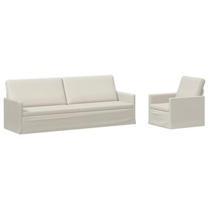 vidaXL Комплект дивани 2 pcs Кремаво Кадифе
