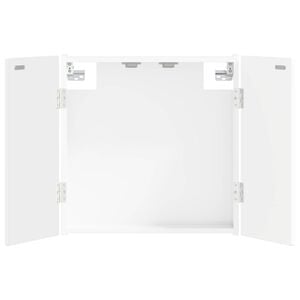 vidaXL Кабинет за дартборд ARNHEM Бял гланц 52,5 x 10,5 x 53,5 см
