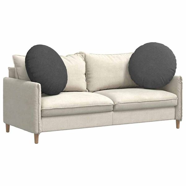 vidaXL Възглавници за седалки 2 pcs Тъмен сив Ø 60 cm Кордюрова тъкан