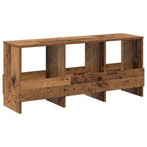 vidaXL Етажерка за списания Старо дърво 102 x 30 x 45 см