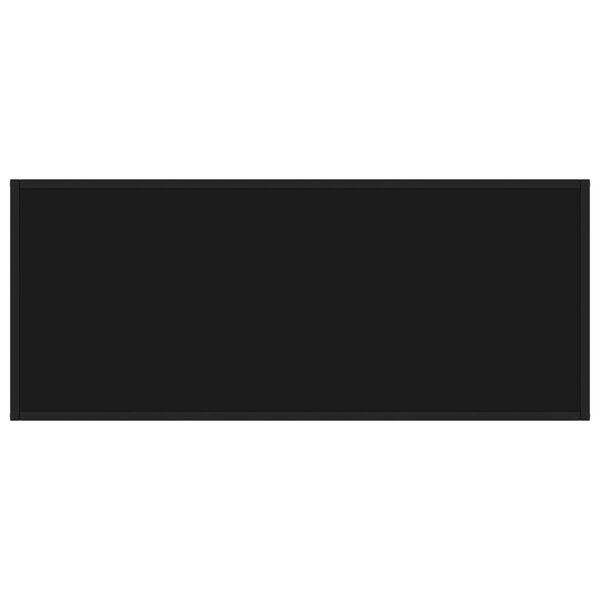 vidaXL Кафе маса, черна, с черно стъкло, 120x50x35 см