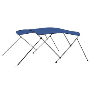 vidaXL Тента за лодка, 3 дъги, синя, 183x140x137 см