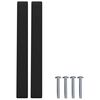vidaXL Дръжка за мебели 2 pcs Черно 110 x 12 x 36 мм Желязо