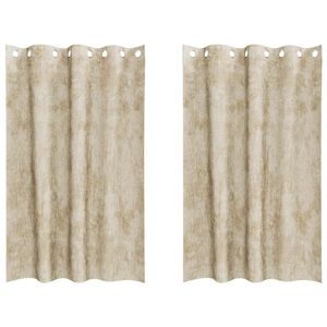 vidaXL Кадифени завеси 2 бр. Крем 175 x 140 см Кадифе