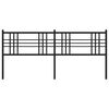 vidaXL Метална резервна табла за легло, черна, 200 см