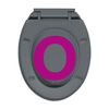 vidaXL Тоалетна седалка плавно спускане бързо освобождаване сива овал