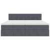 vidaXL Легло с място за съхранение с матрак Тъмен сив 90 x 200 cm