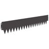 vidaXL Ограда за трева 20 pcs 103 x 20 см метал Черно