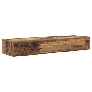 vidaXL Студио бюро Старо дърво 110 x 40 x 19,5 см Инженерна дървесина