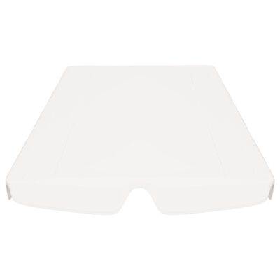 vidaXL Резервен сенник за градинска люлка, бял, 150/130x105/70 см