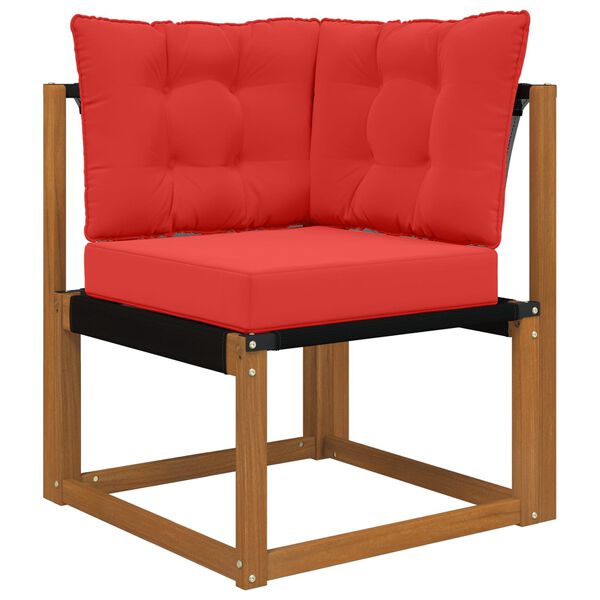 vidaXL Възглавница за диван на открито 3 pcs Червено Полиестер