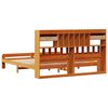 vidaXL Легло с етажерка за книги, без матрак, 140x200 см, бор масив