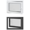vidaXL Прозорец за мазе RISOR 80 x 70 cm PVC и стъкло Антрацит