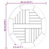 vidaXL Плот за маса, тиково дърво масив, кръгъл, 2,5 см, 60 см