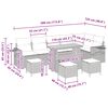 vidaXL Градински Софа Комплект 10 pcs Черно полиратан