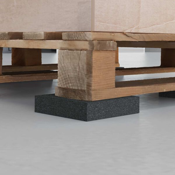 vidaXL Гумена подложка Черно Каучук