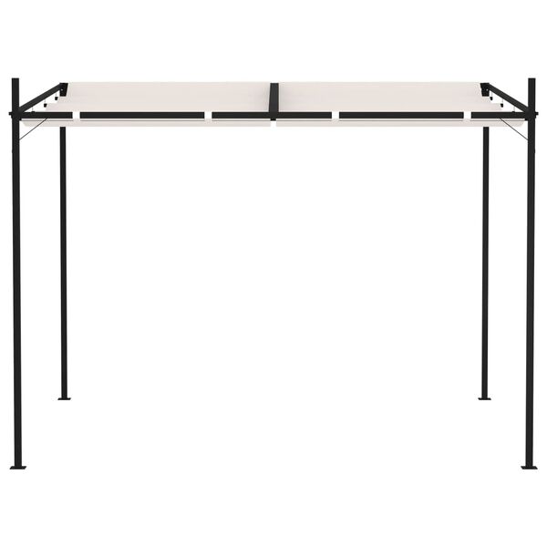 vidaXL Шатра с прибиращ се покрив, 300x300x233 см, кремава