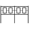 vidaXL Метална табла за глава, черна, 140 см