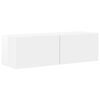 vidaXL ТВ шкаф 8 pcs Лъскаво бяло
