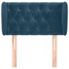 vidaXL Горна табла за легло с уши, тъмносиня, 83x23x78/88 см, кадифе