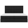 vidaXL Легло с място за съхранение и матрак Черно 180 x 200 cm