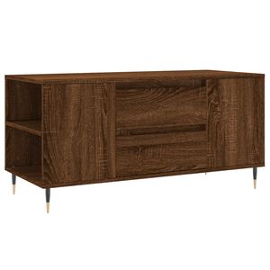 vidaXL Кафе маса, кафяв дъб, 102x44,5x50 см, инженерно дърво