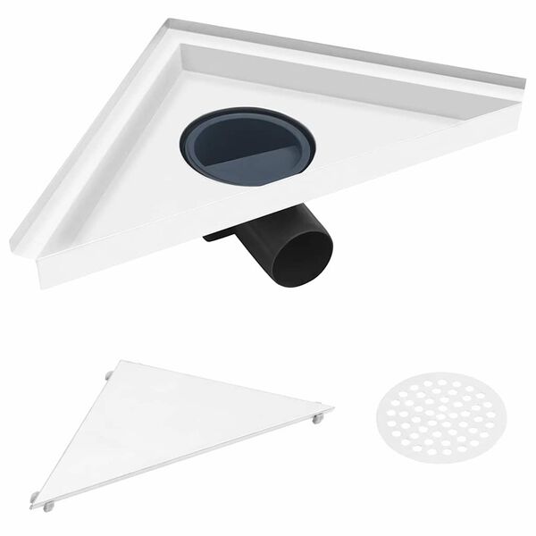 vidaXL Сифон за душ с 2-в-1 капак 25x25 см неръждаема стомана