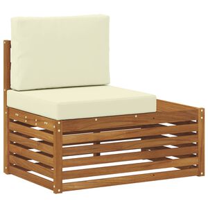 vidaXL Външен край на диван с възглавница Естествен 91 x 63 x 73 см