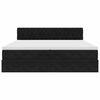 vidaXL Османска легло с матраци и LED, черно, 200x200 см, кадифе