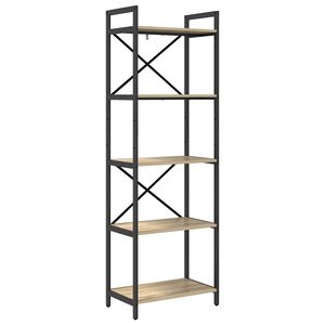 vidaXL Рафт за книги 5 нива 56 x 34 x 171 см Инженерна дървесина