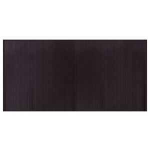 vidaXL Килим, правоъгълен, тъмнокафяв, 100x200 см, бамбук