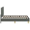 vidaXL Легло за малко с главна дъска Тъмен сив 70 x 140 cm текстил