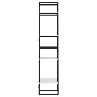 vidaXL 4-етажна библиотека, бяла, 40x30x140 см, ПДЧ