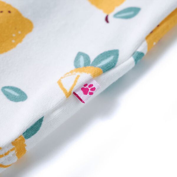 Детска тениска със завързване отпред, екрю, 128