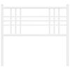 vidaXL Метална резервна табла за легло, бяла, 100 см