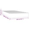 vidaXL Матрак за легло с покет пружини бял 100x200x20 см плат