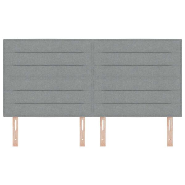 vidaXL Облегалка за глава Светлосиво 180 cm текстил