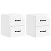 vidaXL Спален шкаф с монтаж на стена 2 pcs Бял гланц 34,5 x 33 x 40 см