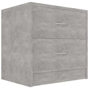 vidaXL Нощно шкафче, бетоново сиво, 40x30x40 см, инженерно дърво