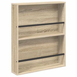 vidaXL Етажерка за списания с рафт Сонома дъб 60 x 12 x 70 см