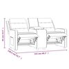 vidaXL 2-местен масажен реклайнер с държачи за чаши, кафяв