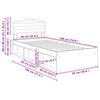 vidaXL Рамка за легло с таблото Бяло 90 x 190 cm Солидно борово дърво