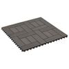 vidaXL Плочка за decking 22 pcs Тъмен кафяв 30 x 30 cm WPC