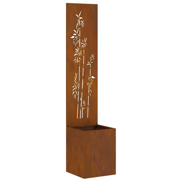 vidaXL Екран за градинска неприкосновеност Ръждясало 32 x 140 см