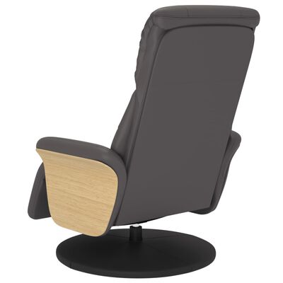 vidaXL Наклоняем стол с поставка за крака, сив, изкуствена кожа