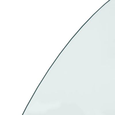 vidaXL Стъклена плоча за камина полукръгла 1200x600 мм